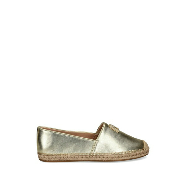 トミー ヒルフィガー レディース サンダル シューズ Th-monogram-plaque metallic espadrilles Gold