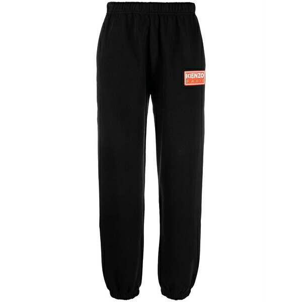 ケンゾー レディース 心地好いズボン下 ボトムス Logo-patch track pants Black
