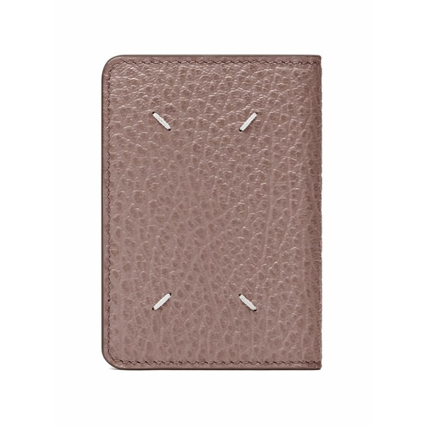 マルタンマルジェラ メンズ 金入れ 付属物 Four stitches leather cardholder Neutrals
