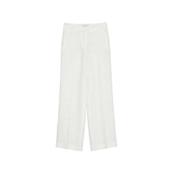 ヴィア マシーニ レディース 心地好いズボン下 ボトムス Linen trousers White