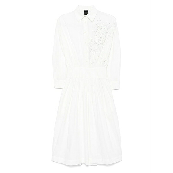 ピンコ レディース 衣裳 トップス Cotton MIDI dress White