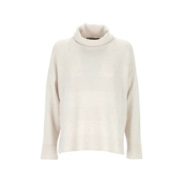 ディー・エクステリア レディース 編み物\u0026プルオーバー アウター Roll-neck sweater White