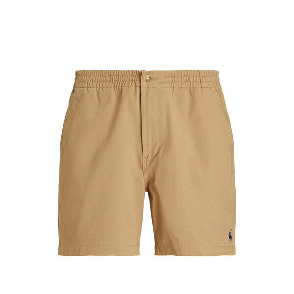 ラルフローレン メンズ 心地好いズボン下 ボトムス Logo-embroidered shorts Neutrals