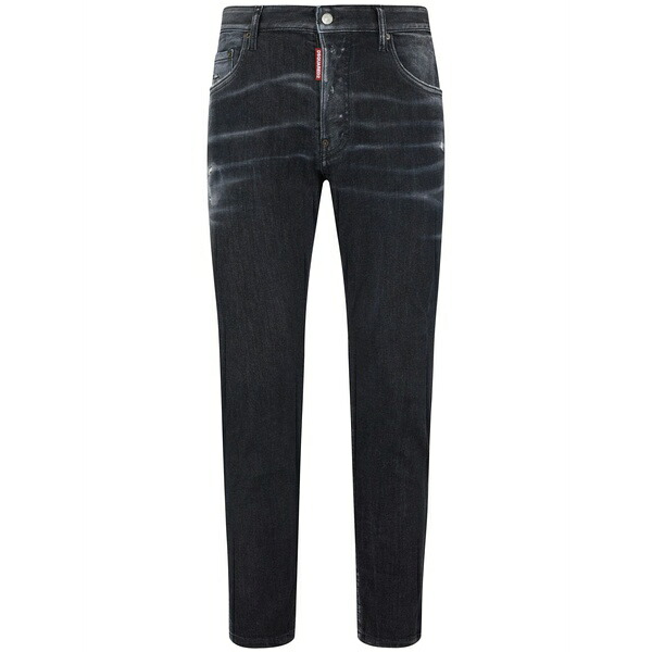 ディースクエアード メンズ デニムパンツ ボトムス Slim-leg jeans Black｜asty
