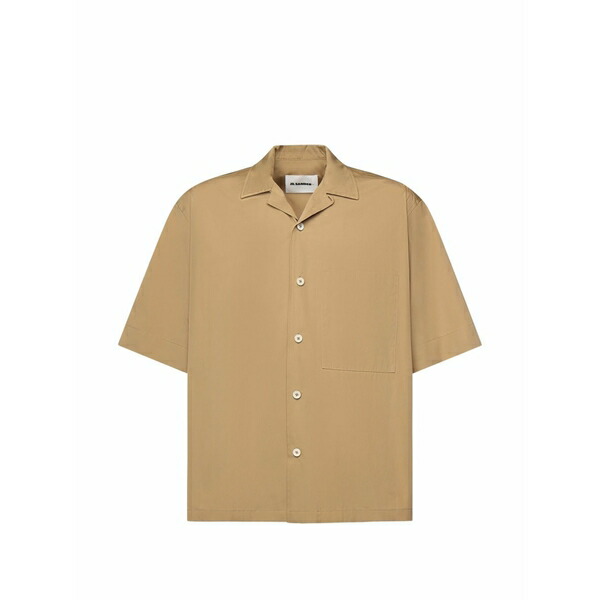 ジル・サンダー メンズ ティーシャツ トップス Chest-pocket short-sleeve shirt Neutrals