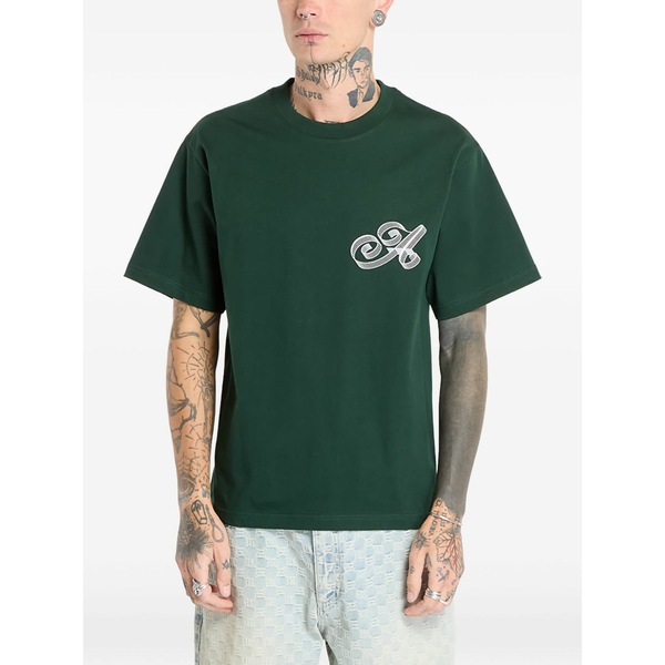 アウェイクニューヨーク メンズ ティーシャツ トップス Cotton t-shirt Green