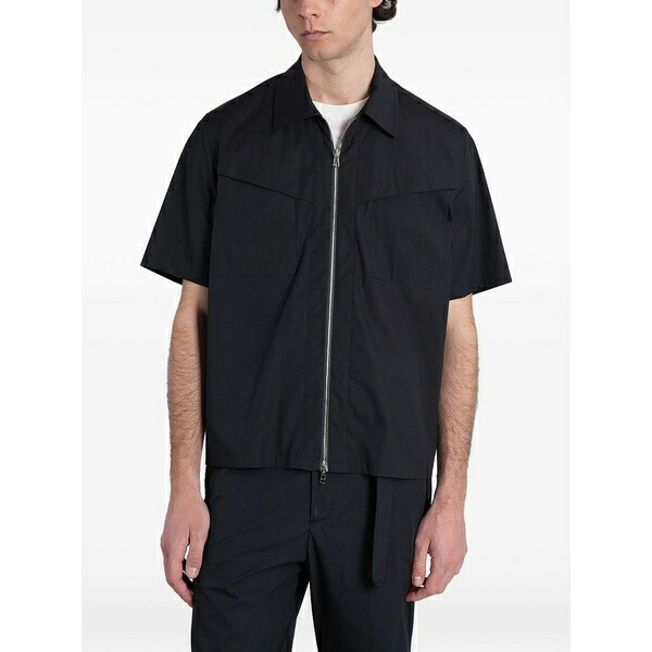 ロウブランド メンズ プルオーバー トップス  s162 zip-fastening shirt Black