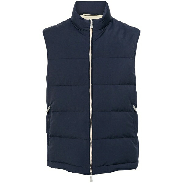 イレブンティ メンズ 上衣＆上衣 アウター Zip quilted gilet Blue