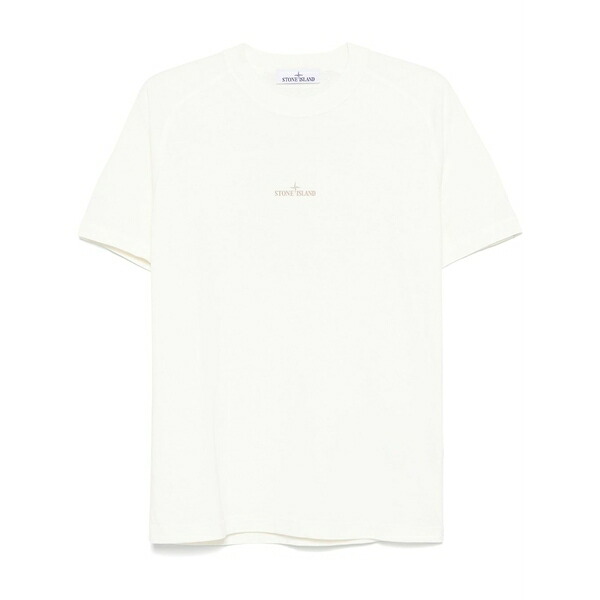 ストーンアイランド メンズ ティーシャツ トップス Logo-print t-shirt Neutrals