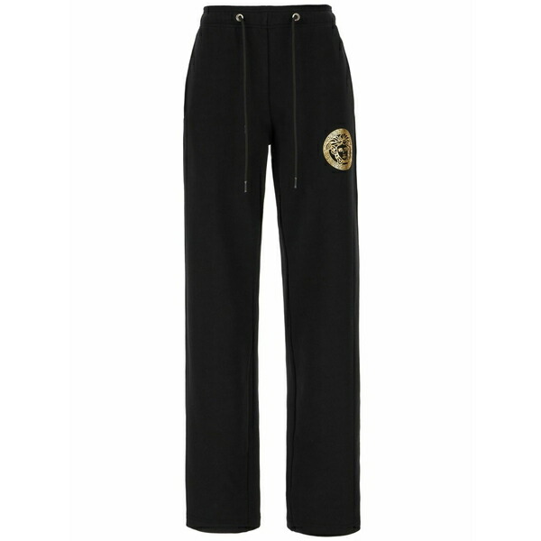 ヴェルサーチ レディース 心地よいズボン下 ボトムス Cotton joggers Black