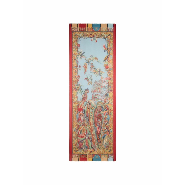 エトロ メンズ えり巻き・袈裟・えり巻き 付属物 Parrot-print paisley scarf Blue