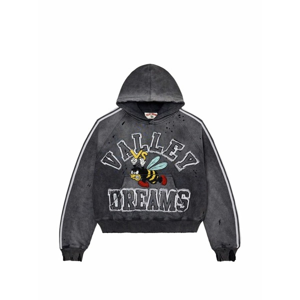 頭を覆う物 メンズ パーカー・スウェットシャツ アウター Graphic-embroidery hoodie Grey