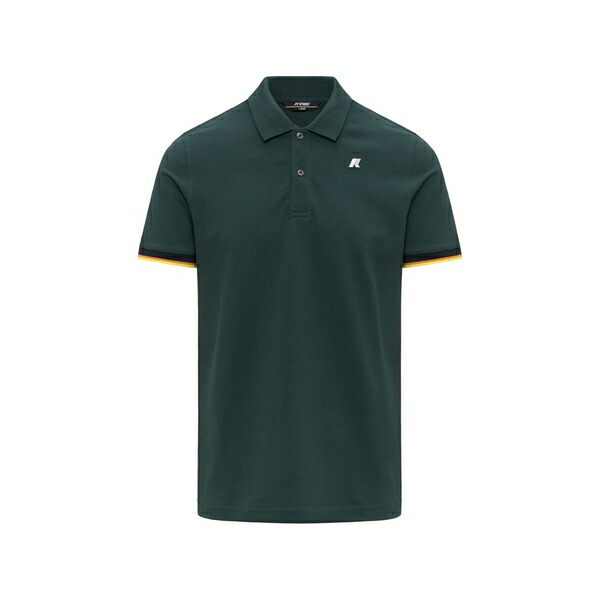 ケイ通い路 メンズ スポーツシャツ トップス Piqu￡ contrast sleeve polo shirt Green