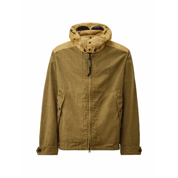 シーピーカンパニー メンズ 上衣＆上衣 アウター Goggle-detail rafia-r jacket Green