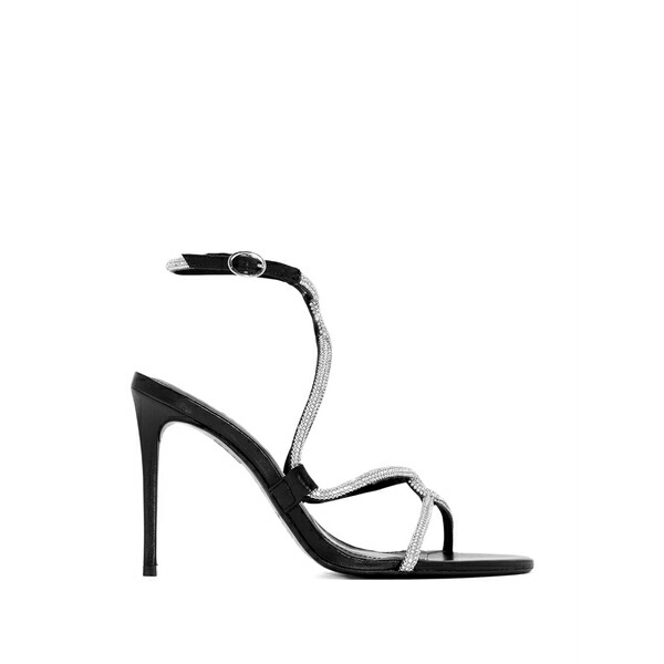 シュッツ レディース サンダル シューズ 100粍 crystal-embellished heeled sandals Black