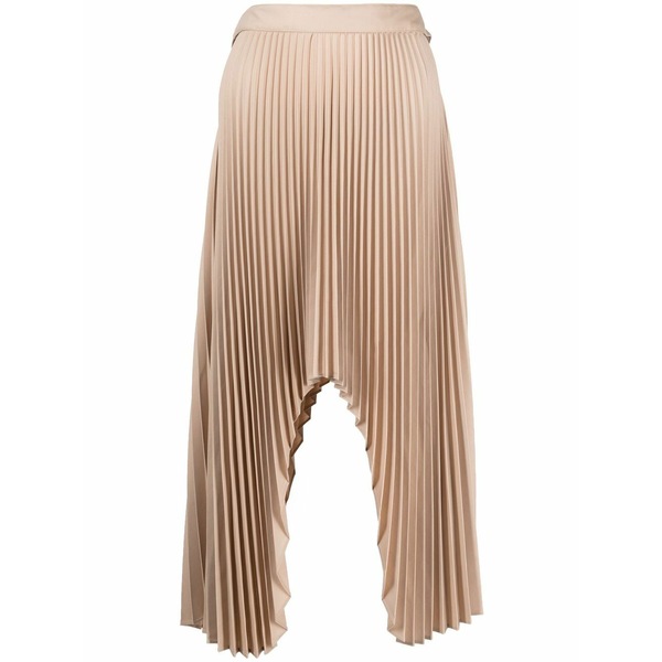 鍵を掛ける レディース スコート ボトムス Arch pleated MIDI skirt Brown