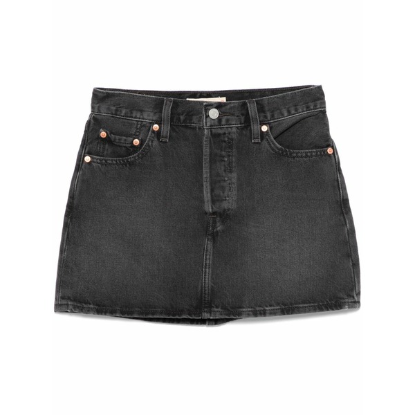 リーヴァイズジーンズ レディース スコート ボトムス Icon mini skirt Black