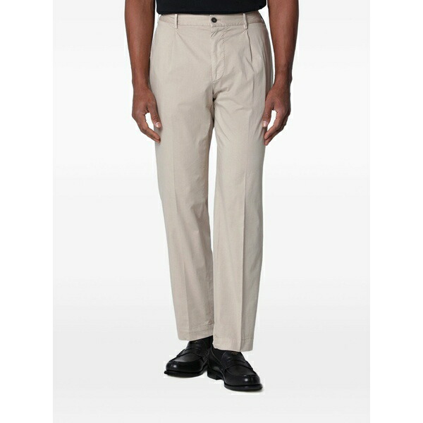 サンタニエロ メンズ 心地好いズボン下 ボトムス Irno pleated trousers Neutrals