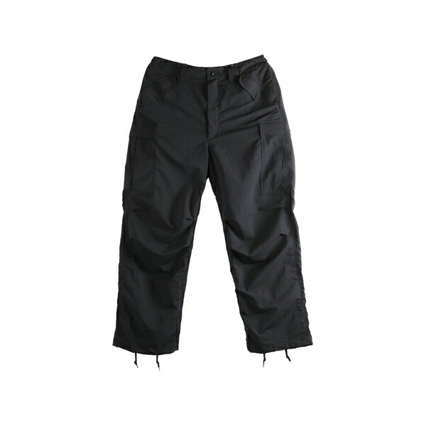 ナナミカ メンズ 心地よいズボン下 ボトムス Drawstring-cuff cargo pants Black
