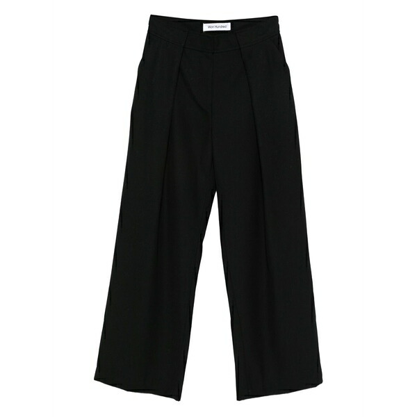 ウォンお手て赤いこと レディース 心地よいズボン下 ボトムス Lulu pleated  trousers Black