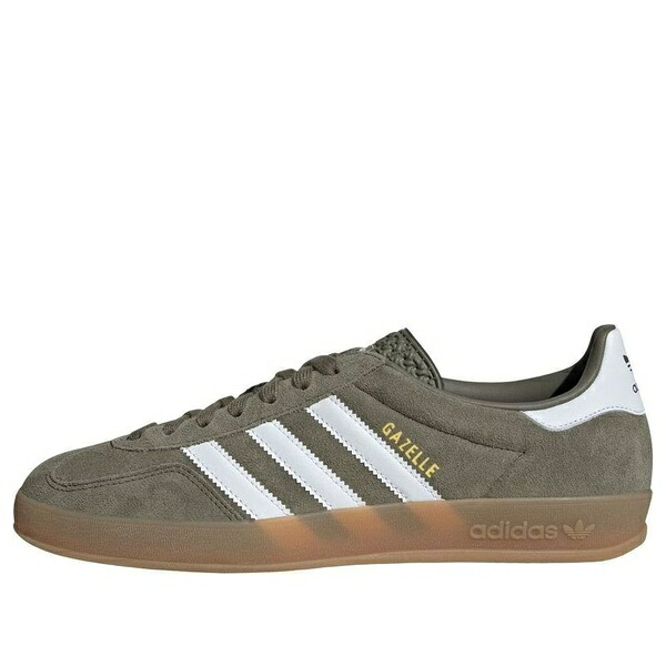 adidas アディダス メンズ スニーカー  【adidas Gazelle Indoor \u0027Olive Strata Cloud White\u0027 JQ0174】  大きさ US_M_3.5