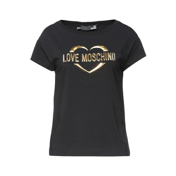 【送料無料】 モスキーノ レディース Tシャツ トップス T-shirts Black|asty