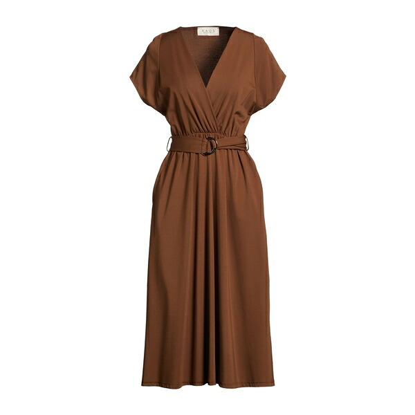 【送料無料】 カオス レディース ワンピース トップス Midi dresses Brown|asty