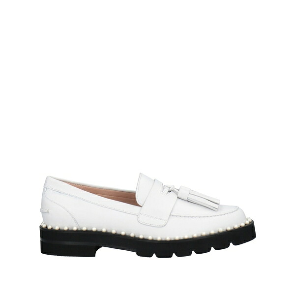 【貨物輸送無料】 スチュアート ワイツマン レディース スリッポン・ローファー シューズ Loafers White