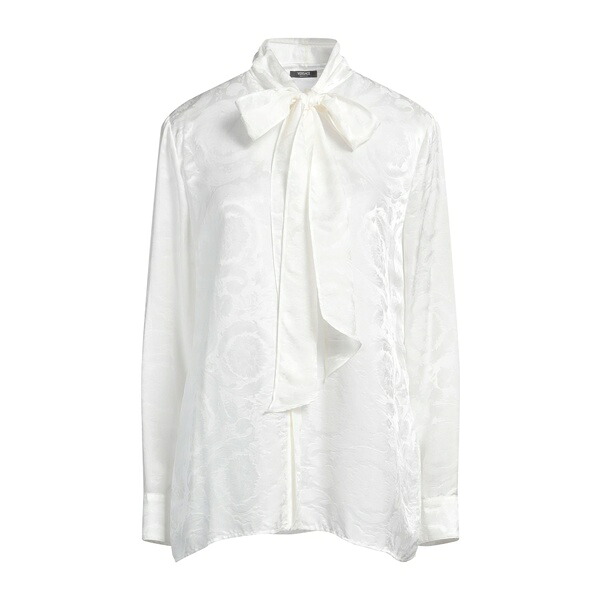 【送料無料】 ヴェルサーチ レディース シャツ トップス Shirts White｜asty