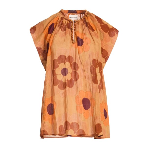 【送料無料】 アンティックバティック レディース Tシャツ トップス Tops Beige｜asty