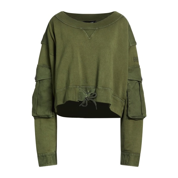 【貨物輸送無料】 ディースクエアード レディース パーカー・スウェットシャツ アウター Sweatshirts Green