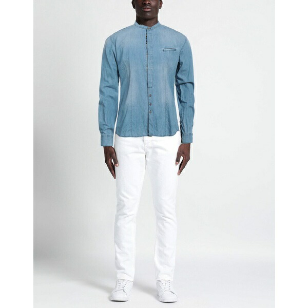 ヴェルナ メンズ シャツ トップス Denim Shirts Blue トップス | radsport.com.ar