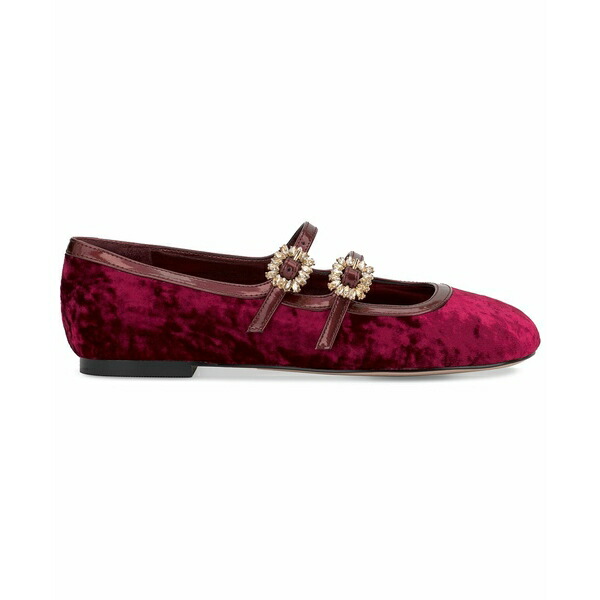 ジェシカシンプソン レディース サンダル シューズ Women's Allista Buckle Strappy Ballet Flats Oxblood Crushed Velvet画像