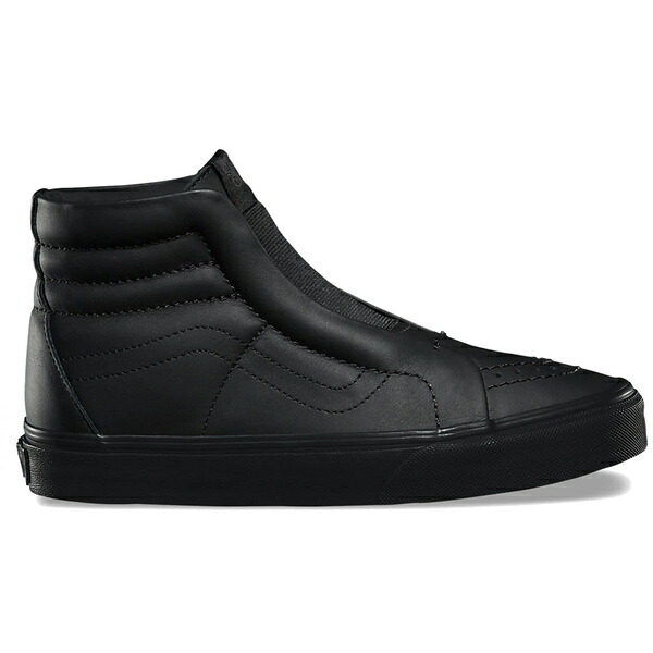 Vans バンズ レディース スニーカー  【Vans Sk8-Hi Reissue Laceless Leather Black (Women\u0027s)】  大いさ US_5(22.0珊) Black レディース靴-靴-スニーカー