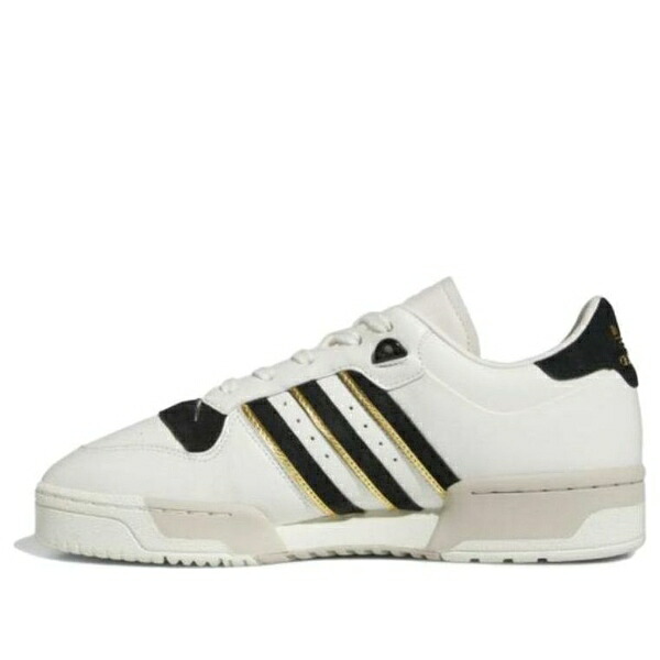 adidas アディダス メンズ スニーカー Cloud White/Core Black/Ivory 【adidas Rivalry 86 Low 'White Black Gold' IF6262】 サイズ US_11(29.0cm)|asty