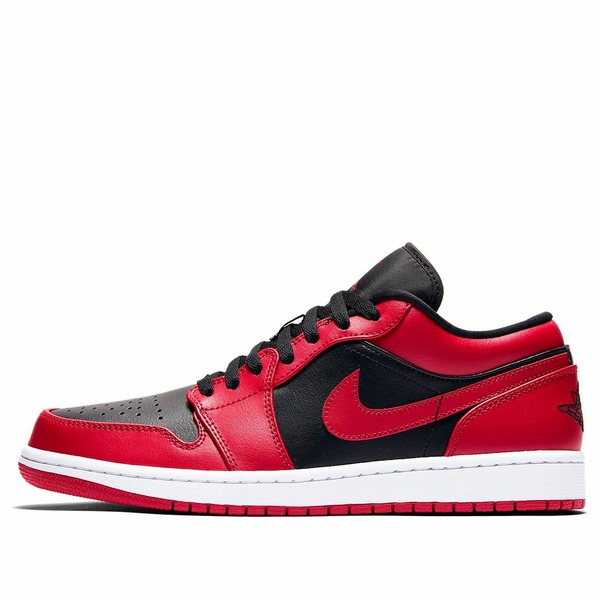 Air Jordan ジョーダン メンズ スニーカー Black/Gym Red 【Air Jordan 1 Low 'Reverse Bred' 553558-606】 サイズ US_11.5(29.5cm)|asty