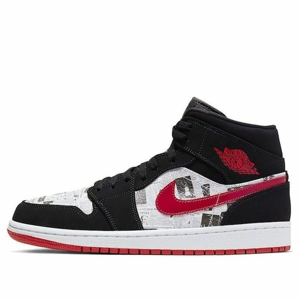シューズ(男性用) AirJordan1 Mid SE 'Newspaper Air Times' 楽天市場】NIKE AIR JORDAN 1 MID SE NEWSPAPER AIR TIMES black/gym