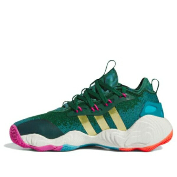 adidas アディダス メンズ スニーカー Team Dark Green/Gold Metallic/Arctic Fusion 【adidas Trae Young 3 \'\'96 Olympics\' IE9301】 サイズ US_12(30.0cm)|asty