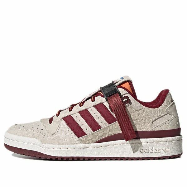 adidas アディダス メンズ スニーカー Cream/White/Red 【adidas Forum Low \u0027Chalk Burgundy\u0027 GX8866】  大いさ US_5(23.0糎) メンズ靴-靴-スニーカー