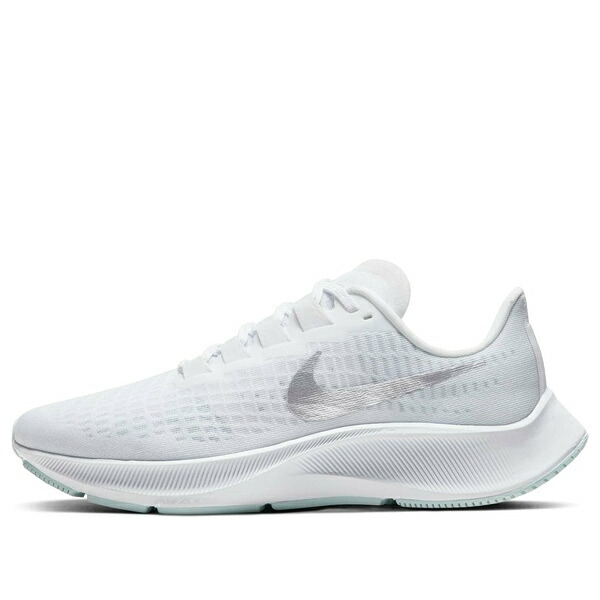 Nike ナイキ レディース スニーカー 【(WMNS) Nike Air Zoom Pegasus 37 'White Metallic Silver' BQ9647-101】 サイズ US_9(26.0cm)|asty
