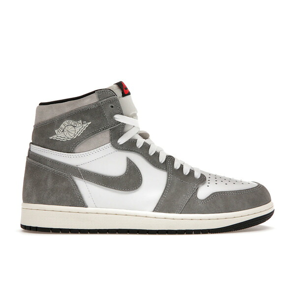 Jordan ジョーダン メンズ スニーカー  【Jordan 1 Retro High OG Washed Black】  大きさ US_12.5(30.5糎) Black/Fire Red/Light Smoke Grey/Sail