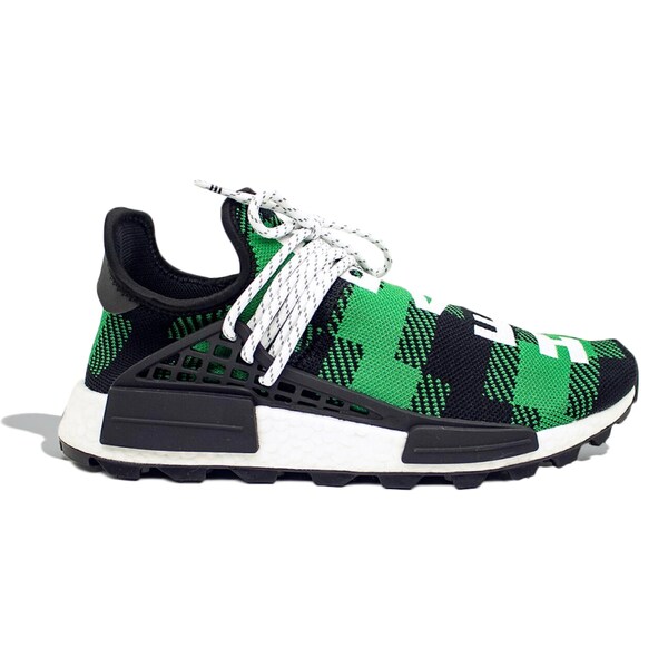 adidas アディダス メンズ スニーカー  【adidas NMD Hu Pharrell x BBC Green Plaid】  大きさ US_M_4.5 Green/Core Black/Cloud White