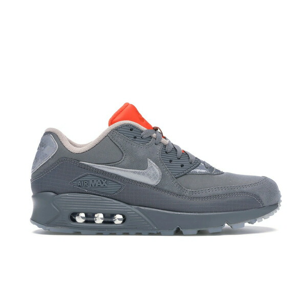 Nike ナイキ メンズ スニーカー  【Nike Air Max 90 The Basement Glasgow】  大きさ US_M_4 Smoke Grey/Metallic Platinum-Orange-Grey