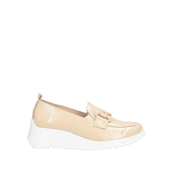 【送料無料】 ワンダーズ レディース スリッポン・ローファー シューズ Loafers Beige|asty