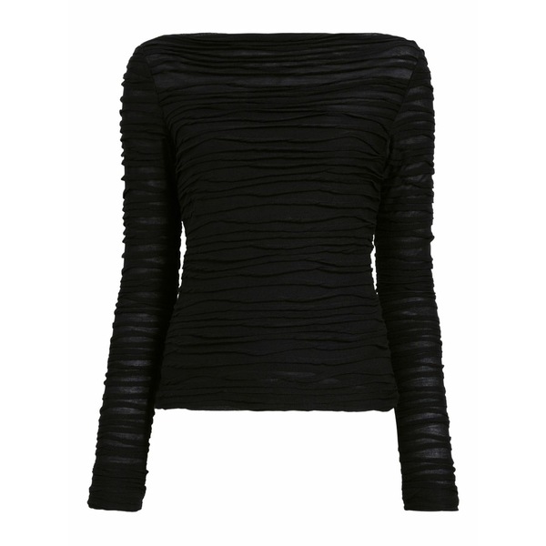 プロエンザ スクーラー 白いこと 付け札 レディース プルオーバー トップス Ruched long-sleeve top Black