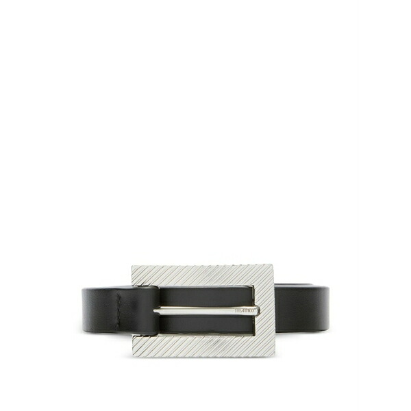 ジ アティコ レディース 三尺帯 添え物 Leather buckle belt Black