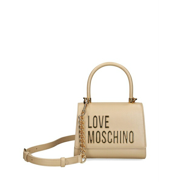 ラブ モスキーノ レディース トートバッグ バッグ Logo-lettering tote bag Gold｜asty