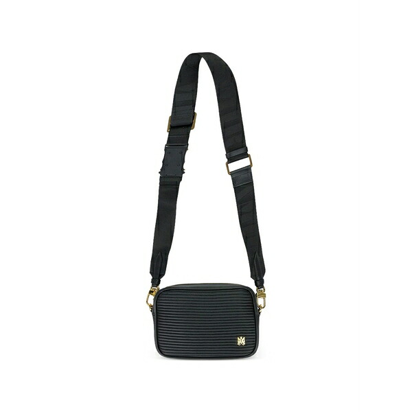 アミリ メンズ ショルダーバッグ 御徒面子 Striped messenger bag Black