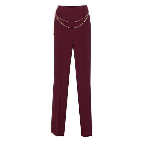 ツイン仕掛ける レディース 心地好いズボン下 ボトムス Chain-embellished trousers Red