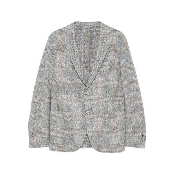 エルビーエム1911 メンズ ジャケット＆ブルゾン アウター Checked blazer Grey｜asty